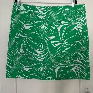 Talbots leaf print cotton skirt